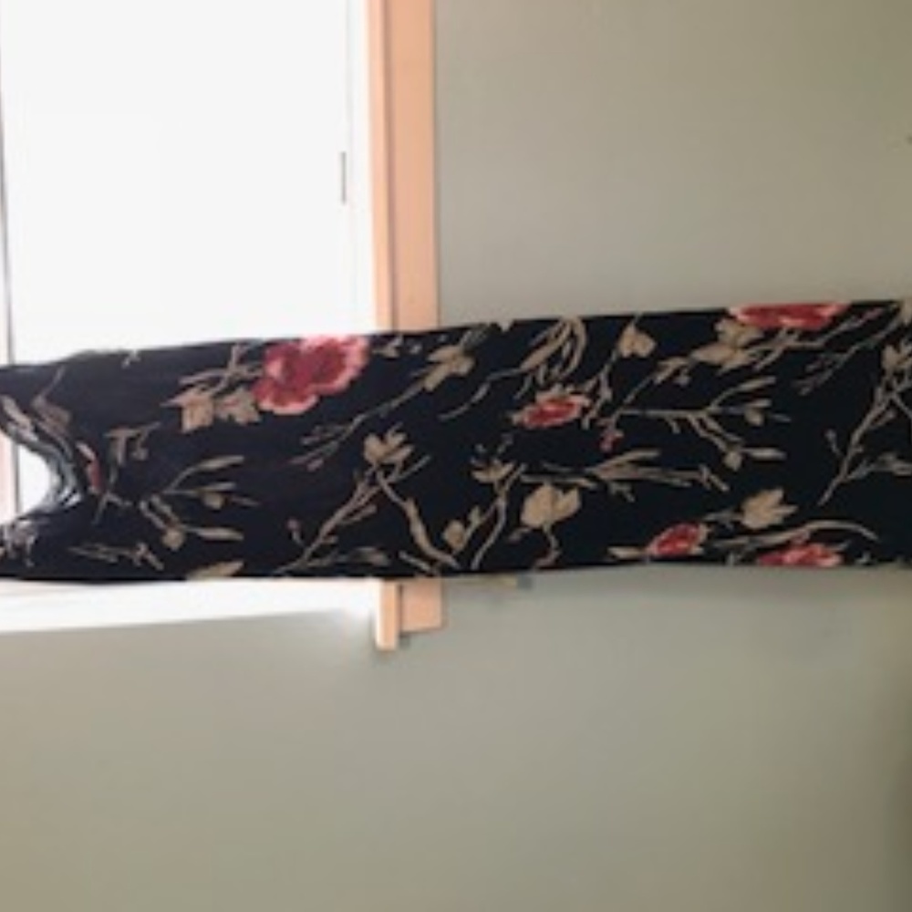 90's floral chiffon dress